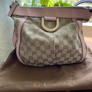 Authentic Gucci Shoulder/Crossbody Cotton Canvas GG Bag